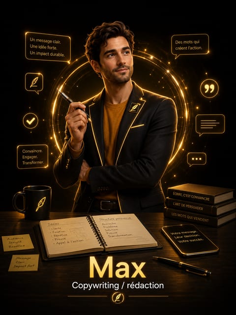 Max, agent copywriting et rédaction commerciale