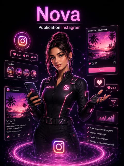 Nova, agent publication Instagram